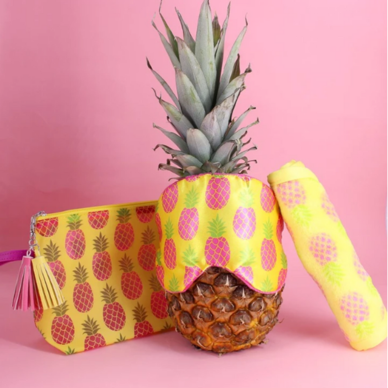 Make-up Eraser Pineapple Print 3-piece Set